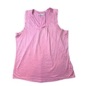 Columbia Tank Top Womens XL Pink Omni-Wick Activewear Pleated Back AK9189